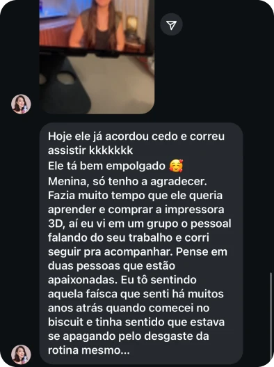 Depoimento de aluna 1